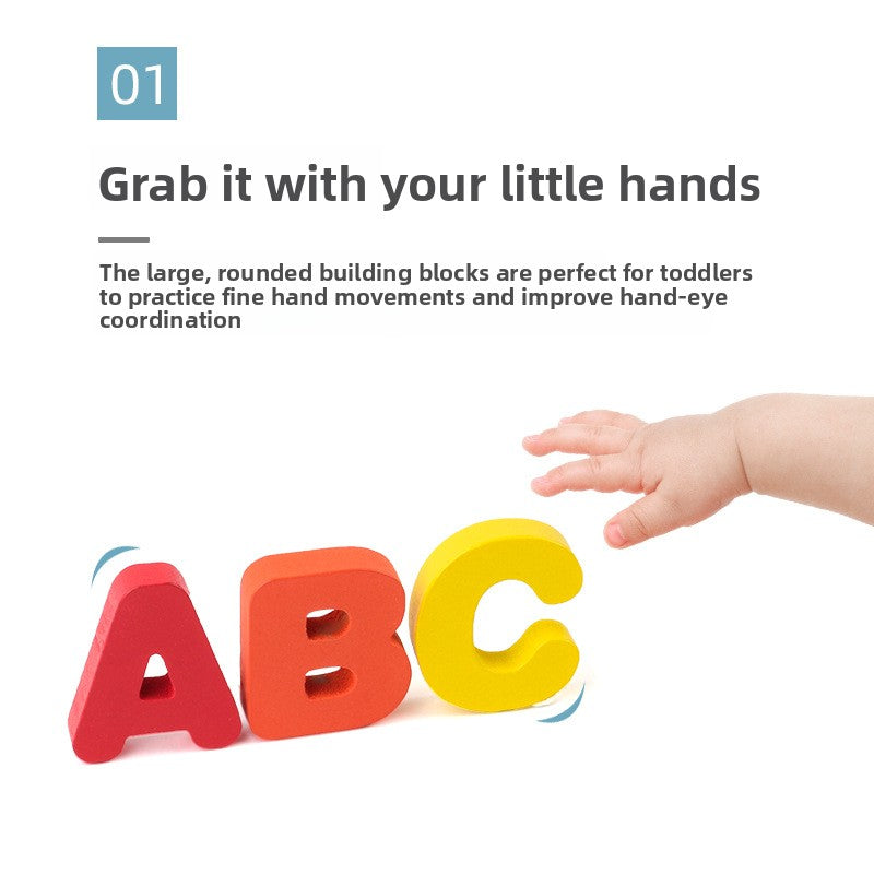 Wooden Alphabet & Number Peg Puzzle | Montessori Early Learning Board