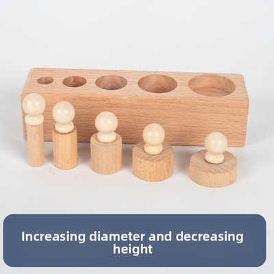 Set premium de cylindres en bois | Jouet Montessori motricité fine et spatiale