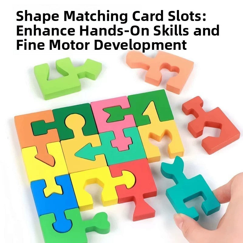 Fit & Form | Montessori Interlocking Wooden Shape Puzzle Blocks