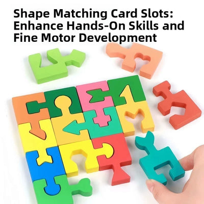 Fit & Form | Montessori-Steckpuzzle aus Holz mit ineinandergreifenden Formen