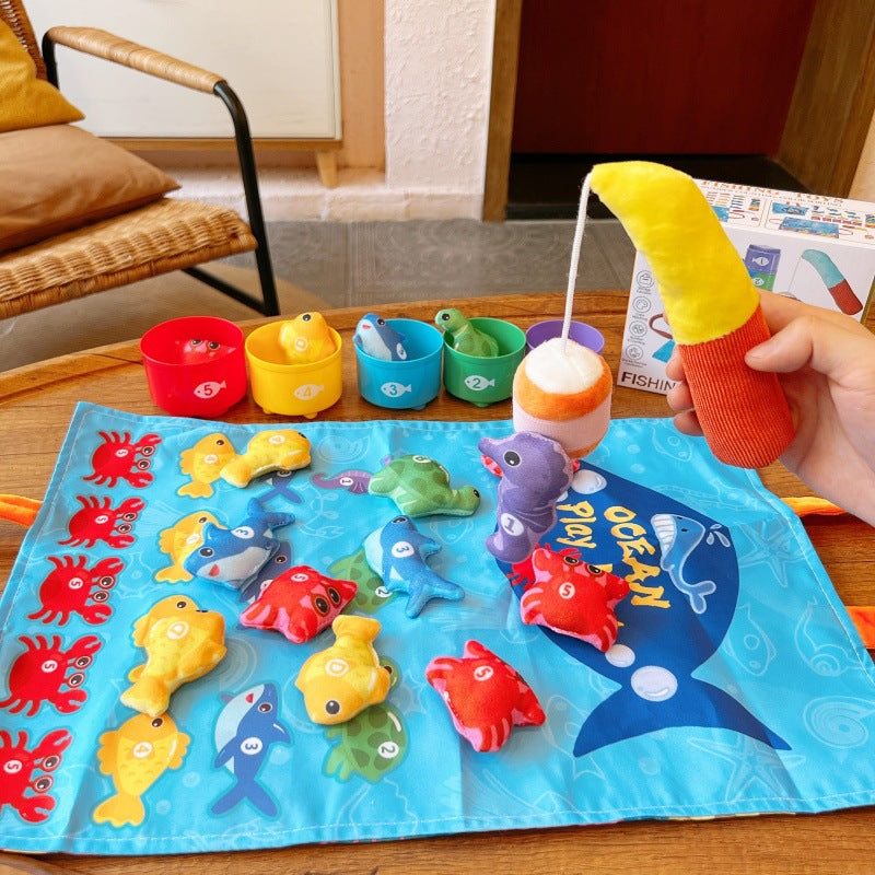 Soft Fabric Fishing & Sorting Play Set | Montessori Sensory Game for Toddlers ㅤㅤ
