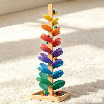 Rainbow Music Track Tree | 71 cm Wooden Ball Drop Toy