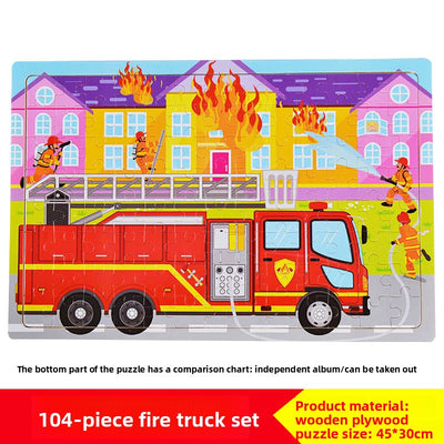 Puzle de madera de 60 y 104 piezas | Puzle ilustrado para niños
