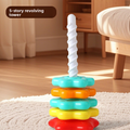 Regenbogen-Drehturm zum Stapeln | Baby-Stapel- & Drehringspielzeug