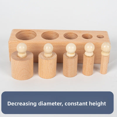 Set premium de cylindres en bois | Jouet Montessori motricité fine et spatiale