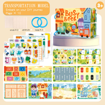 Libro de actividades Montessori (Busy Book) | Libro de aprendizaje reutilizable para niños