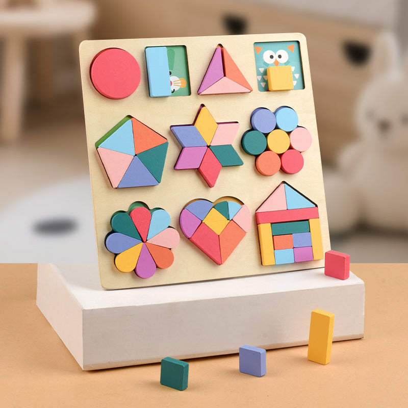 Montessori Geometric Puzzle | Shape Cognitive Board Toy