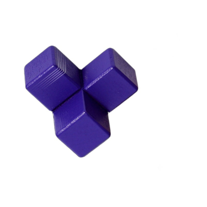 Cubo binomial Montessori de madera | Puzle 3D de emparejar colores y juguete de aprendizaje STEM para niños