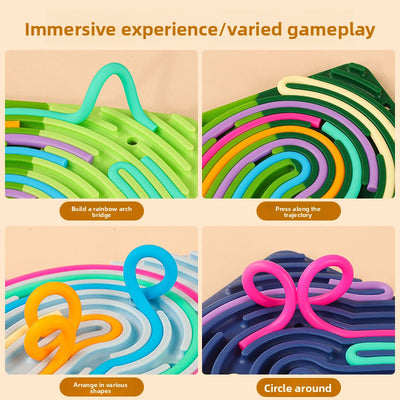 Sensorisches Silikon-Activity-Board | Montessori-Reisespielzeug