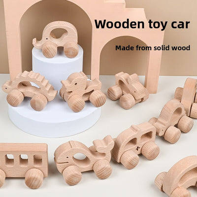 Holzautos für Babys zum Greifen und Spielen