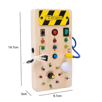 PowerBoard Ultimate Busy Board – LED lights and knobs detail