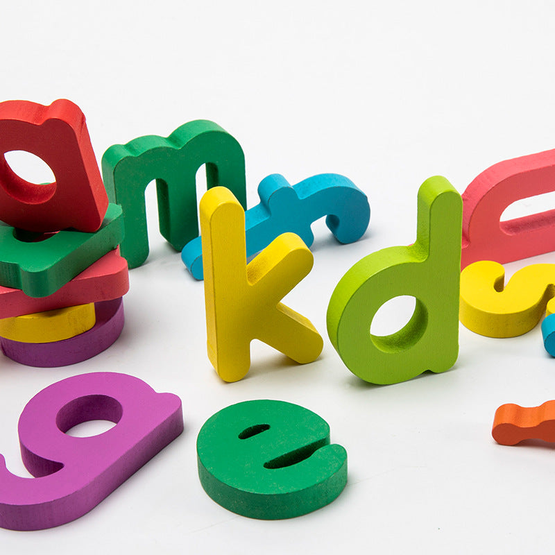 Wooden Alphabet & Number Peg Puzzle | Montessori Early Learning Board