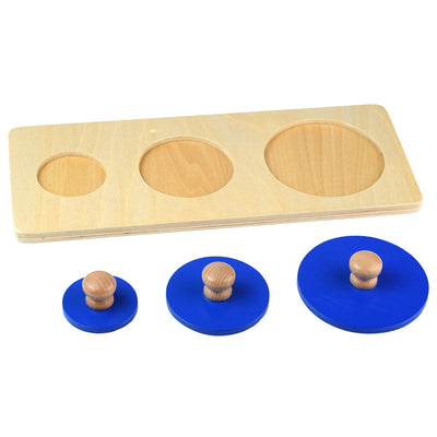 Premium Montessori Wooden Knob Puzzle | First Shapes & Colors