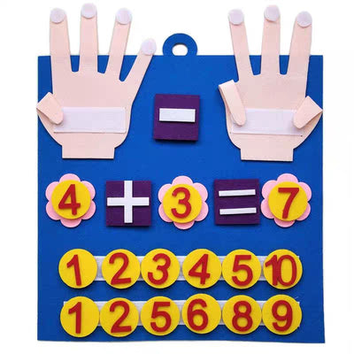 Zahlenzerlegung-Mathe-Set aus Filz | Montessori-Lernspielzeug für Addition & Subtraktion