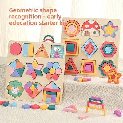 Montessori Geometric Puzzle | Shape Cognitive Board Toy