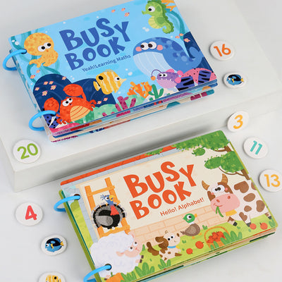 Libro de actividades Montessori (Busy Book) | Libro de aprendizaje reutilizable para niños