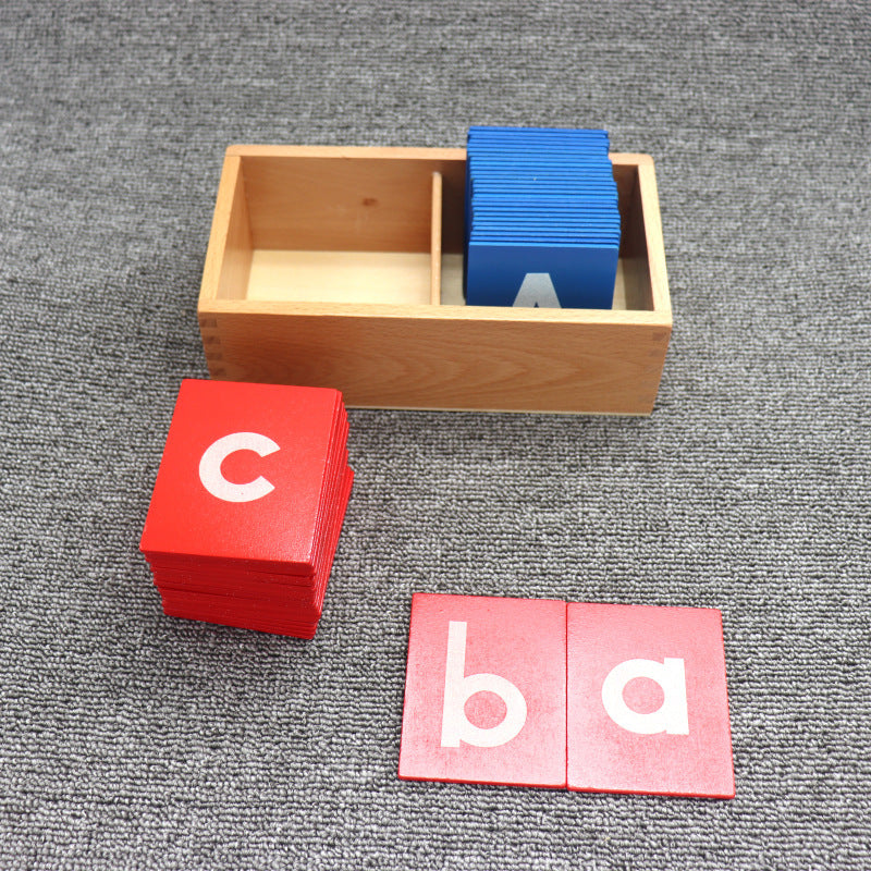 Montessori schuurpapieren letters van hout | Tactiele fonetiek- en alfabetset
