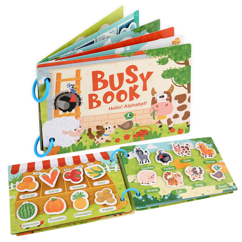 Libro de actividades Montessori (Busy Book) | Libro de aprendizaje reutilizable para niños