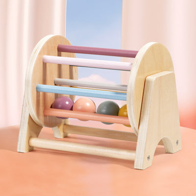 Spin & Explore tambour rotatif Montessori en bois | Jouet sensoriel et de motricité fine haut de gamme pour tout-petits