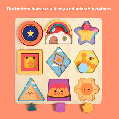 Montessori Geometric Puzzle | Shape Cognitive Board Toy