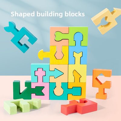 Fit & Form | Montessori-Steckpuzzle aus Holz mit ineinandergreifenden Formen