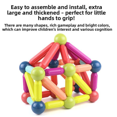 Magnetische Stäbe & Kugeln Bauset | 3D STEM Montessori Spielzeug für Kleinkinder