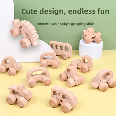Holzautos für Babys zum Greifen und Spielen