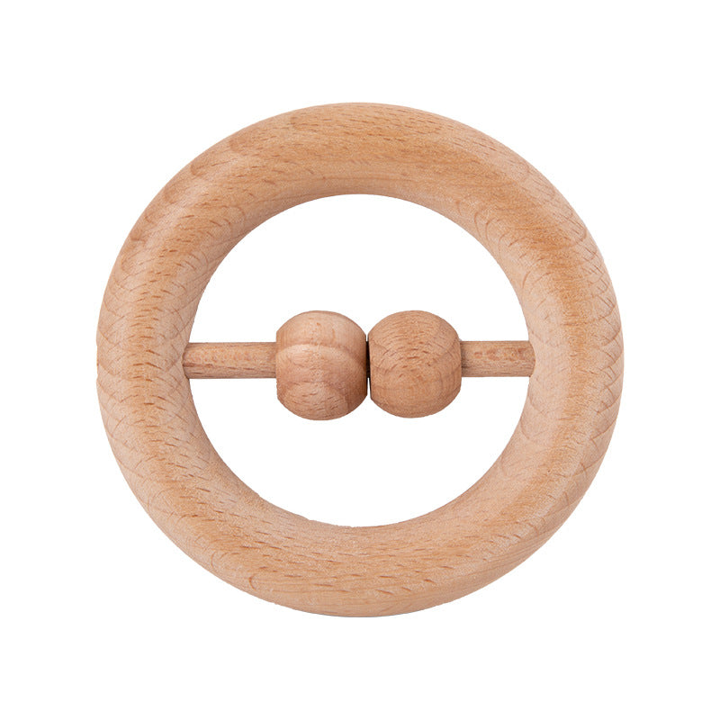 Montessori rammelaar- en zintuigenset van natuurlijk hout | Veilig bijten & gehoorontwikkeling
