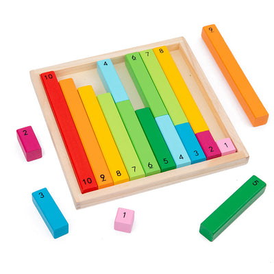 Montessori Wooden Math Blocks – child practicing addition