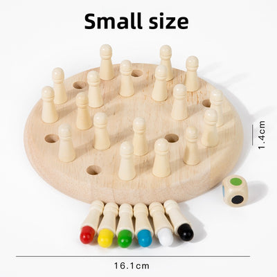 Jogo de memória de cores em madeira Montessori