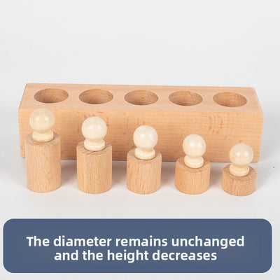Set premium de cylindres en bois | Jouet Montessori motricité fine et spatiale