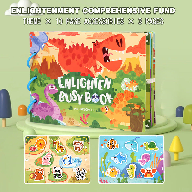 Montessori Busy Book | Reusable Learning Activity Book for Kids