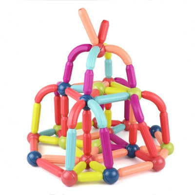 Magnetische Stäbe & Kugeln Bauset | 3D STEM Montessori Spielzeug für Kleinkinder