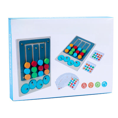 Puzzle ingranaggi e colori in legno | Gioco di logica Montessori interattivo