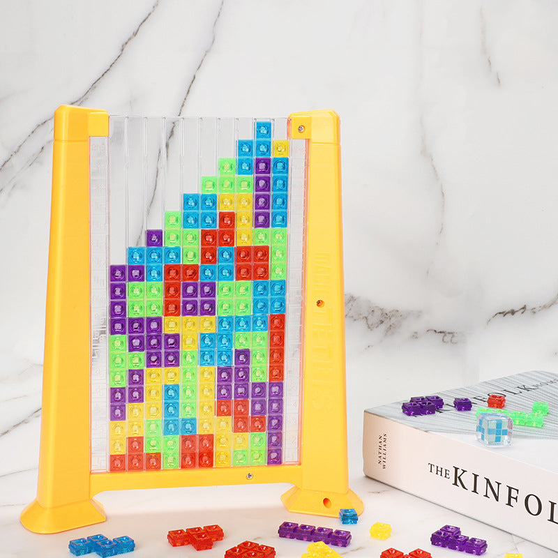 Montessori 3D Tetris Tower – child playing with the color puzzle