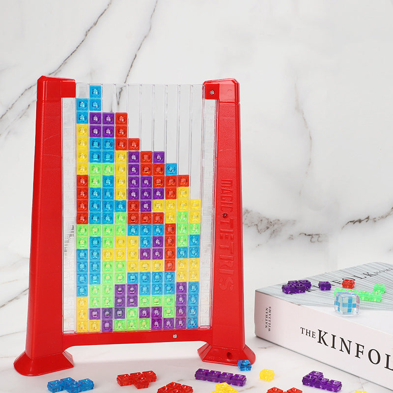 Montessori 3D Tetris Tower – red and yellow color options