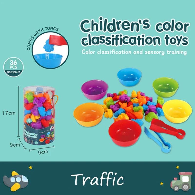 Colorful Montessori Rainbow Bears-9