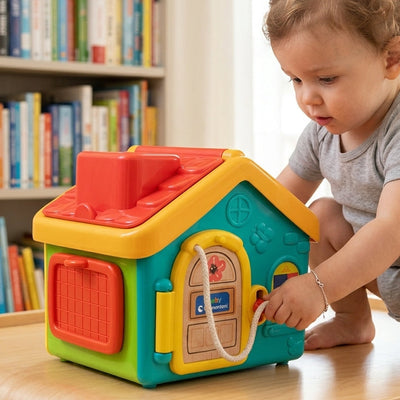 Casinha de brincar Baby Clementoni Montessori: primeira casa para aprender a brincar