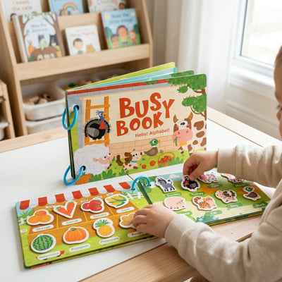 Libro de actividades Montessori (Busy Book) | Libro de aprendizaje reutilizable para niños