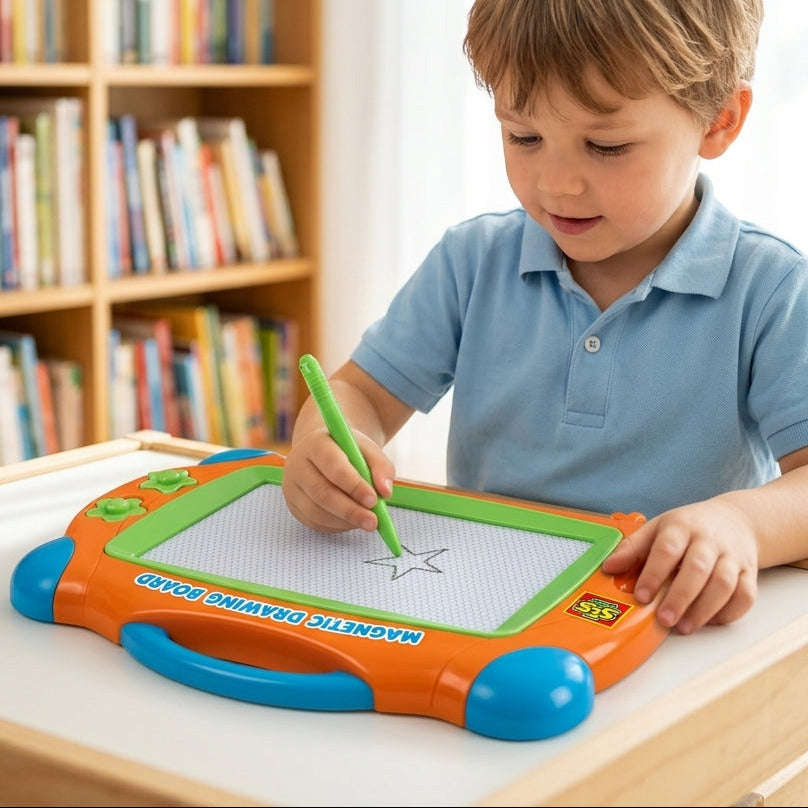 Lavagna magnetica SES Creative – Blocco doodle portatile senza pasticci e gioco da viaggio per bambini (3–6 anni)