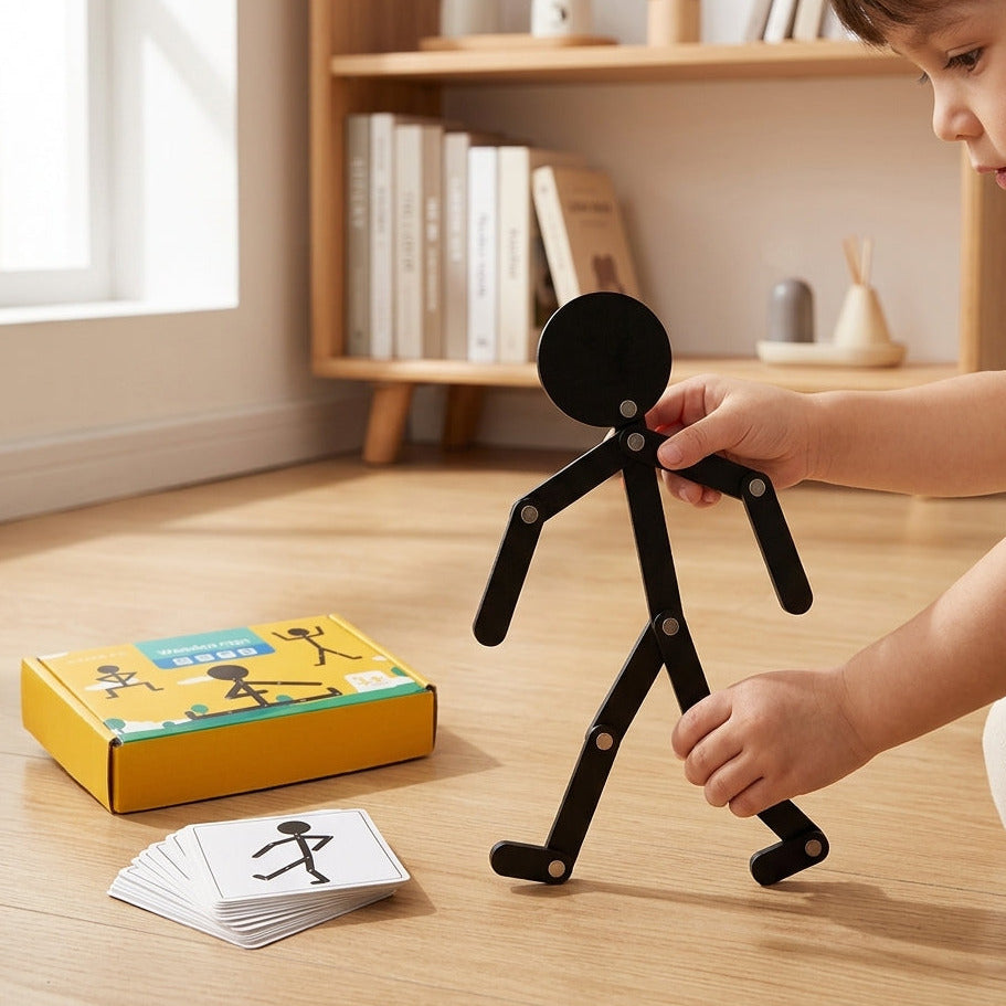 Drewniana gra puzzle Montessori