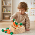 Premium houten wortel-trekspeelgoed | Interactief Montessori-leren voor peuters