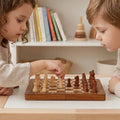 Premium faltbares magnetisches Holz-Schachset | Klassisches Strategiespiel