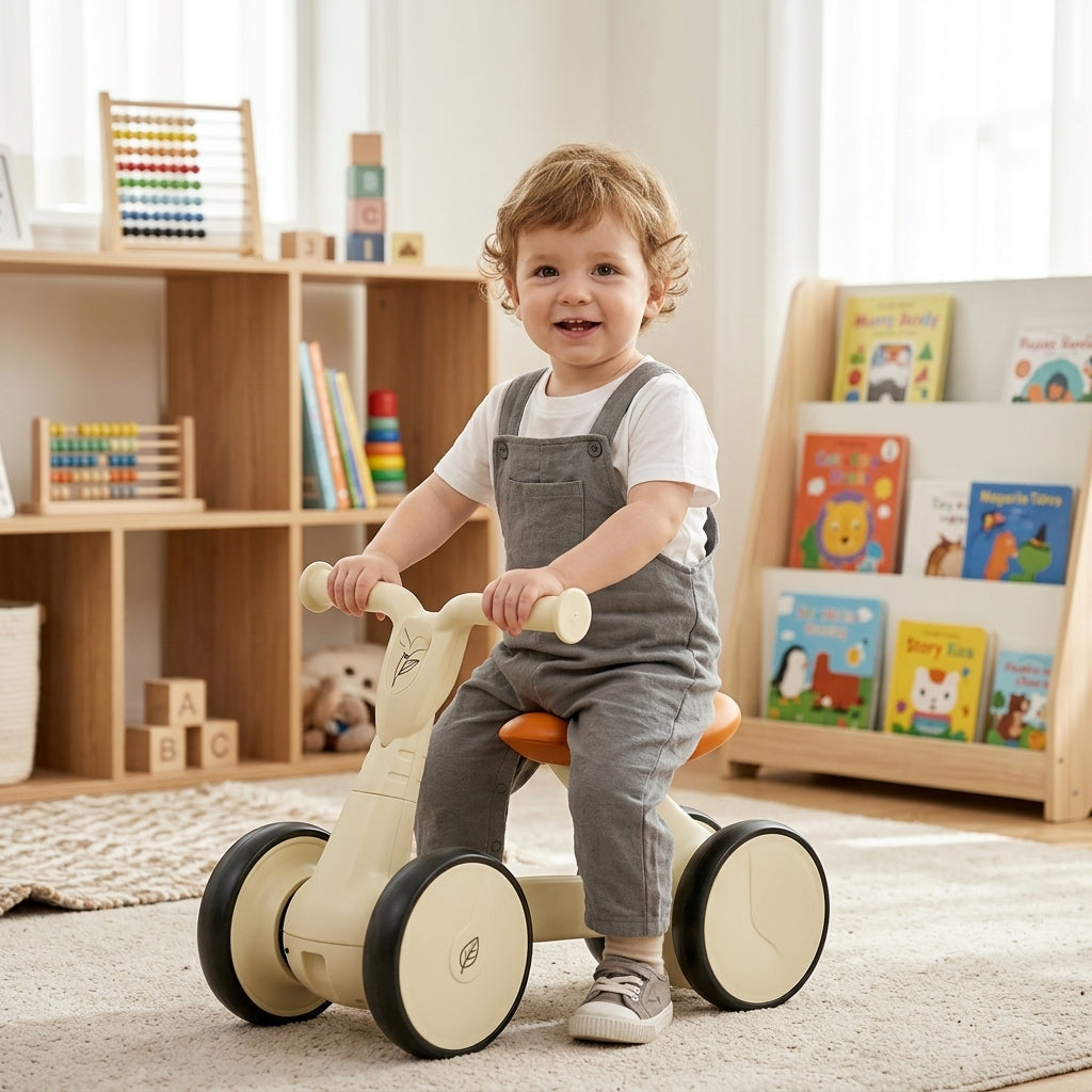TinyRider Eerste loopfiets | Ergonomische loopauto en rijdende driewieler voor 1–3 jaar