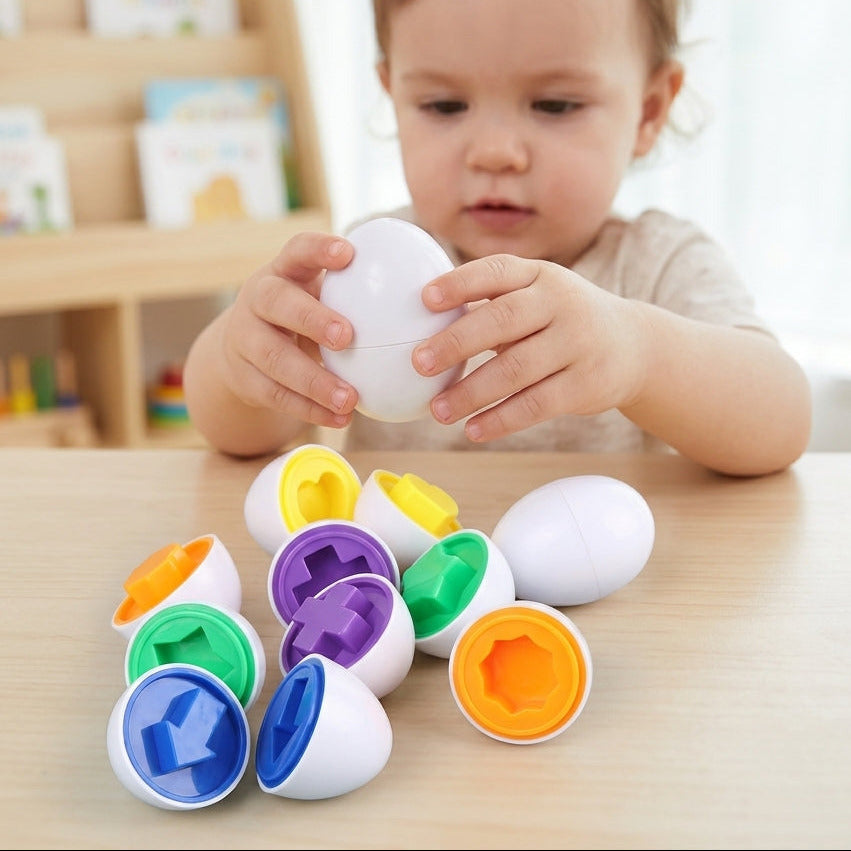 Montessori sensorische eieren | Vorm- & kleurmatching Montessori speelgoed