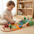 Set Little Heroes City Rescue: pista de policía y bomberos en haya premium