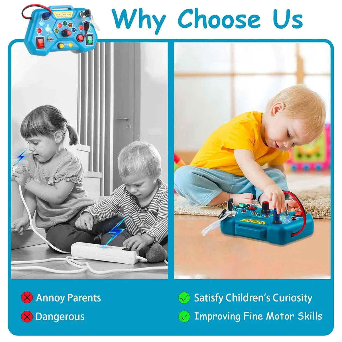 Montessori Sensory Busy Board-4