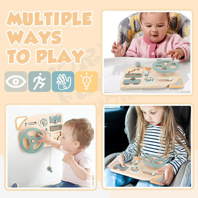 Montessori Wooden Sensory Tablet Car Dashboard-2