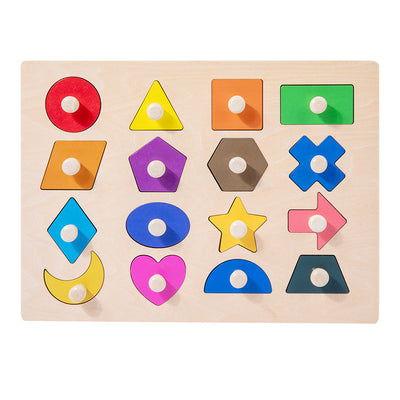 Premium Montessori magnetyczna tablica kształtów | Drewniane puzzle edukacyjne