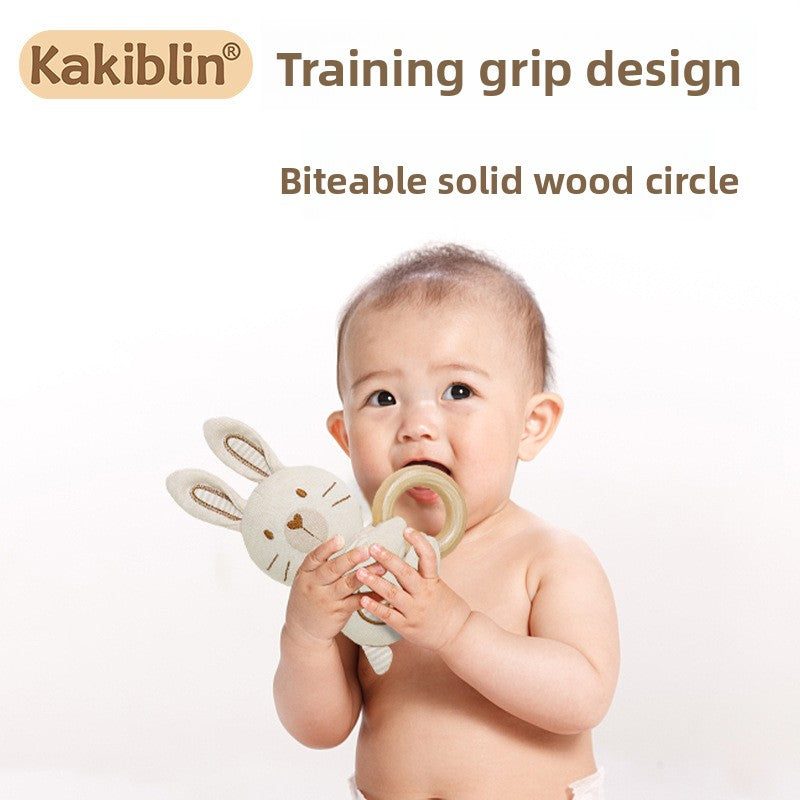 Organic Cotton Animal Teether Ring | Soft Baby Hand Rattle